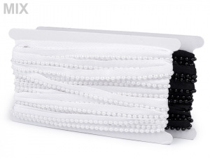 Prýmek / paspulka s perlami šíře 13 mm