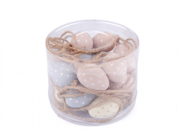 Velikonoční křepelčí vajíčka s jutovým provázkem