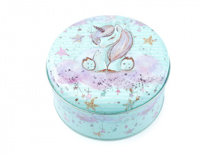 Plechová krabice malá - jednorožec, mořská panna