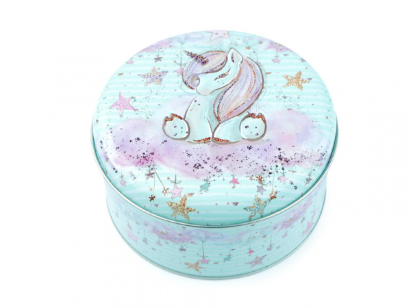 Plechová krabice malá - jednorožec, mořská panna