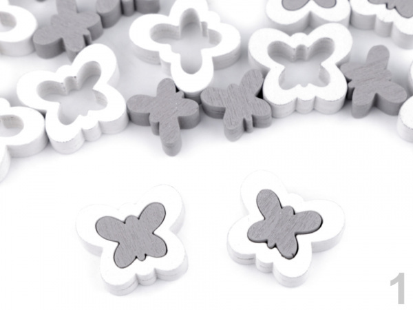 Dřevěný motýl dvoudílný