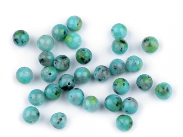 Minerálové korálky Kiwi stone Ø6 mm