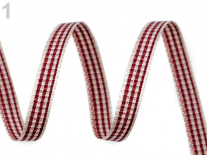 Károvaná stuha šíře 6 mm