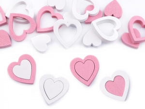 Dřevěné srdce dvoudílné větší