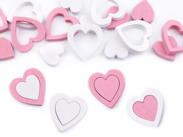 Dřevěné srdce dvoudílné větší