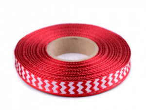 Stuha s drátem šíře 15 mm chevron