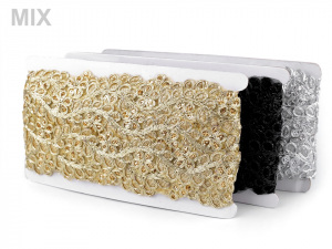 Prýmek na monofilu s flitry šíře 35 mm