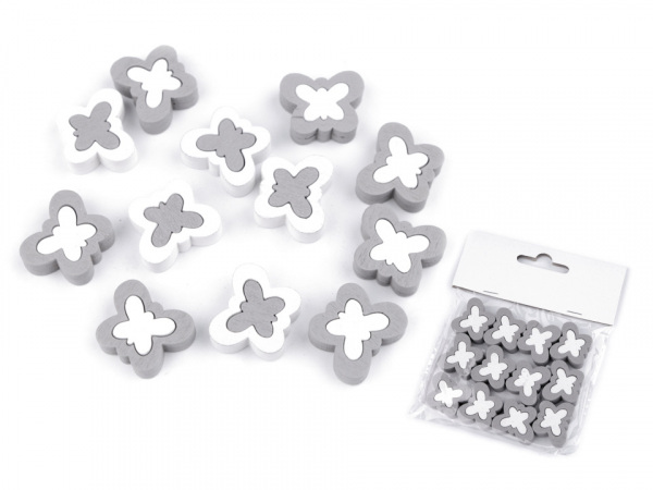 Dřevěný motýl dvoudílný