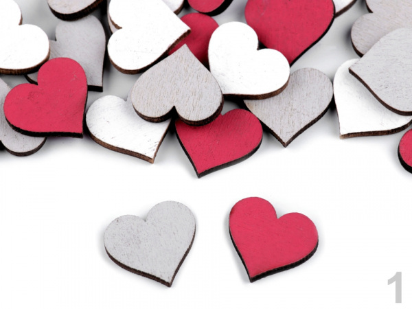 Dřevěné srdce, květ, motýl