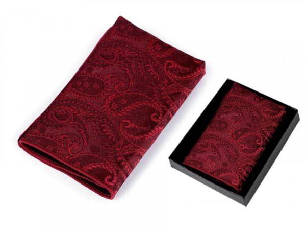 Kapesníček do saka paisley v krabičce