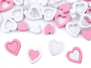 Dřevěné srdce dvoudílné menší