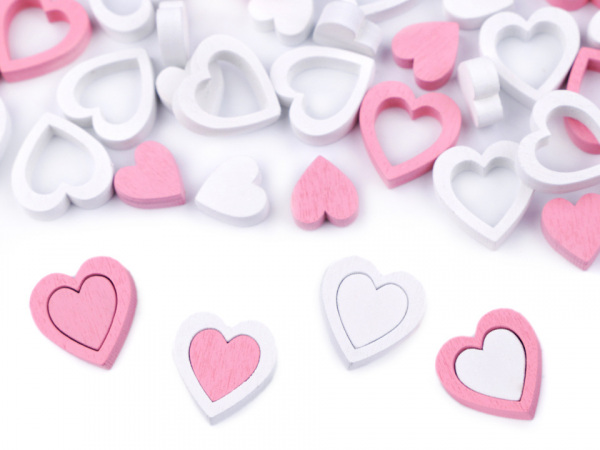 Dřevěné srdce dvoudílné menší