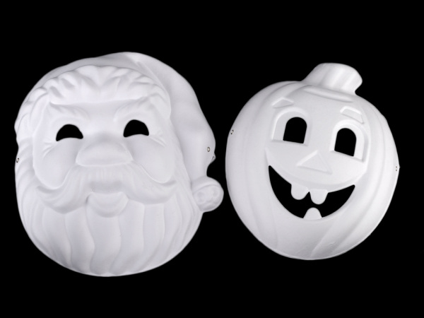 Maska na obličej k domalování dýně, Santa