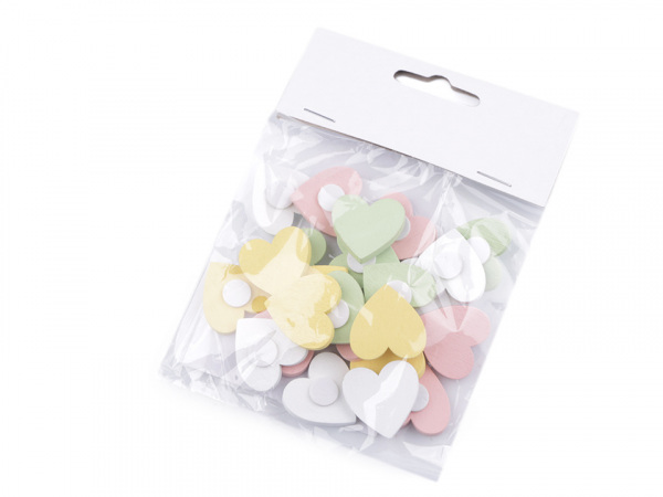 Samolepicí dřevěné srdce