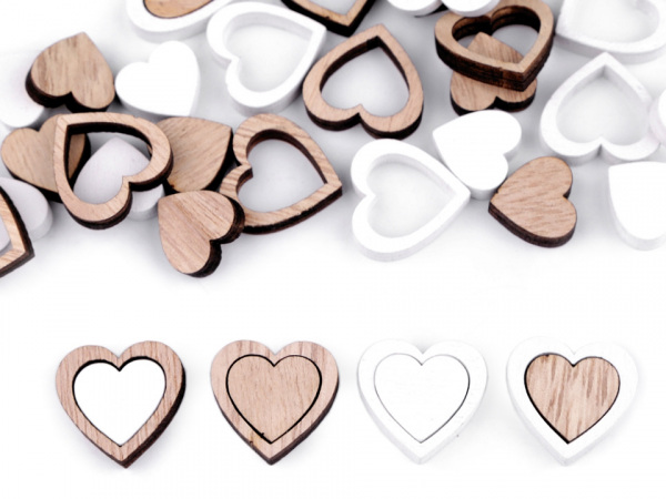 Dřevěné srdce dvoudílné