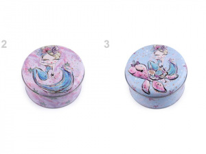 Plechová krabice malá - jednorožec, mořská panna