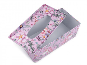 Plechový zásobník / box na kapesníky jenorožec