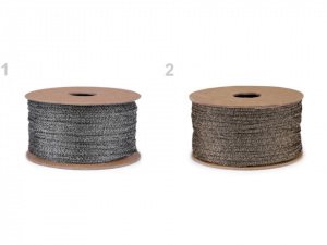 Lurexová šňůrka plochá / provázek šíře 2,5 mm