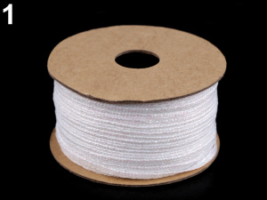 Stuha lurexová / brokátová šíře 3 mm vánoční