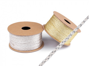 Lurexová šňůrka plochá / provázek šíře 1,2 mm