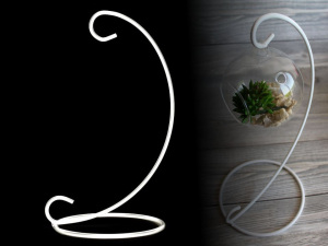 Kovový stojan na aerárium / baňky výška 22 cm 2. jakost