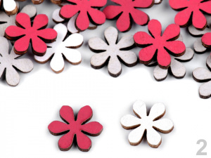 Dřevěné srdce, květ, motýl