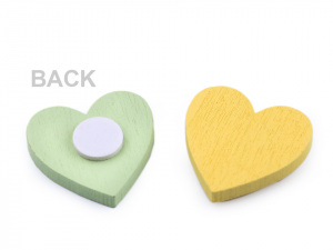 Samolepicí dřevěné srdce