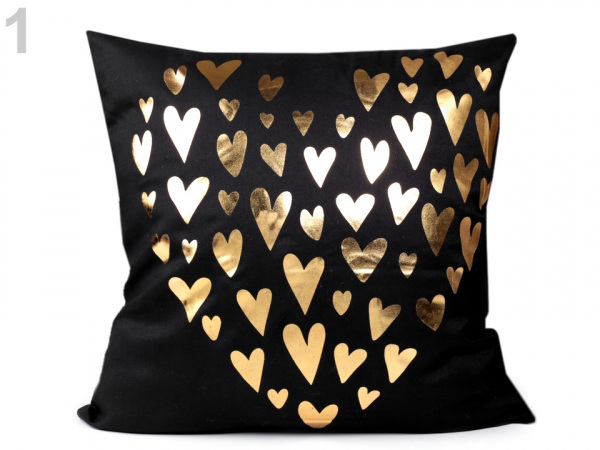 Povlak na polštář srdce, love 45x45 cm 2. jakost