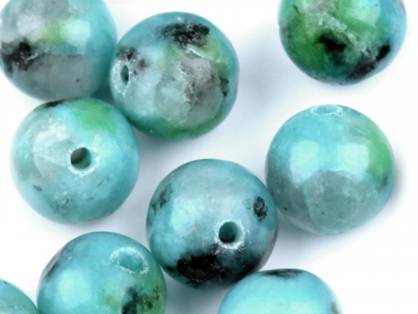 Minerálové korálky Kiwi stone Ø6 mm