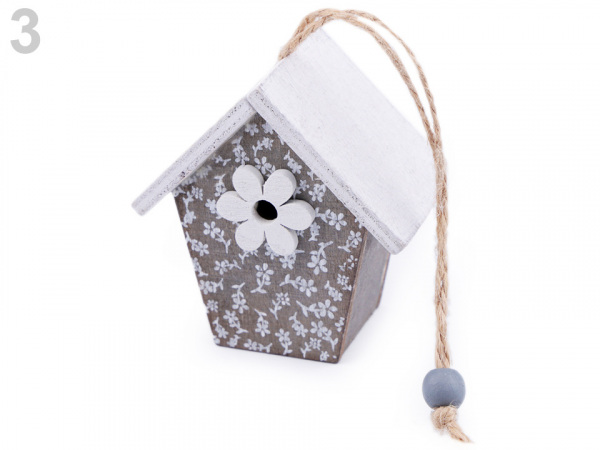 Dřevěná ptačí budka dekorační