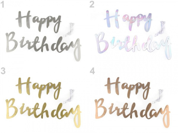 Párty dekorace / girlanda Happy Birthday