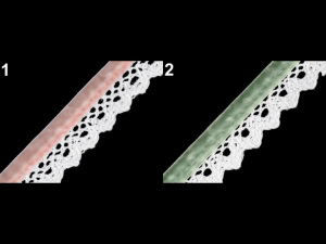 Krajka paličkovaná se sametkou šíře 25 mm