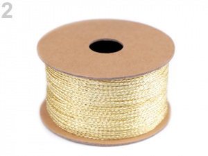 Lurexová šňůrka plochá / provázek šíře 1,2 mm