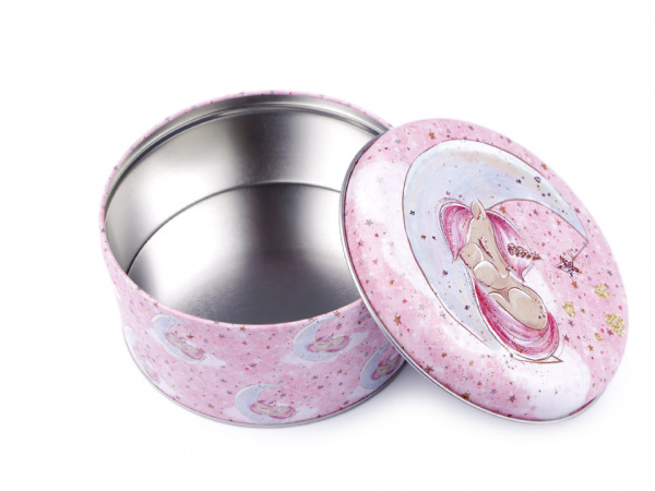 Plechová krabice malá - jednorožec, mořská panna