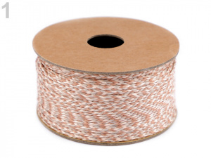 Splétaná plochá šňůra / provázek šíře 2,5 mm