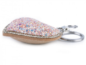 Přívěsek na kabelku / klíče srdce s AB efektem