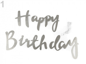 Párty dekorace / girlanda Happy Birthday