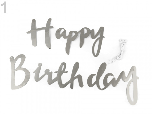 Párty dekorace / girlanda Happy Birthday