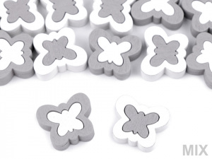 Dřevěný motýl dvoudílný