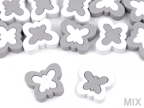 Dřevěný motýl dvoudílný