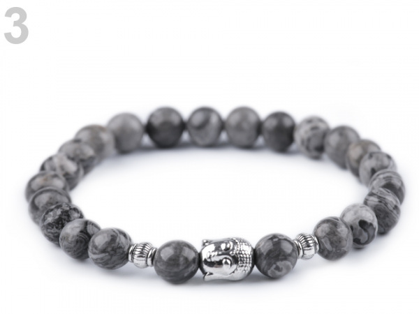 Buddha náramek minerály, pánský