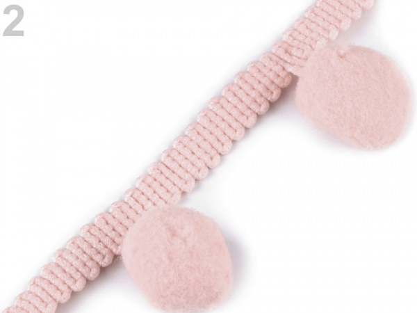 Prýmek šíře 35 mm s velkými bambulkami Ø20 mm