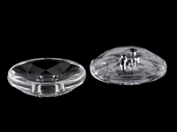 Knoflík Crystal průhledný velikost 40"