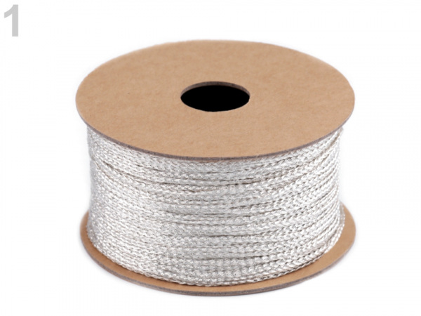 Lurexová šňůrka plochá / provázek šíře 1,2 mm