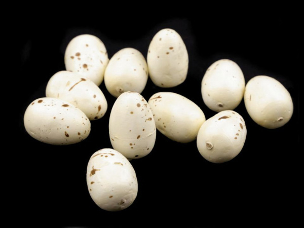 Dekorační křepelčí vajíčka k aranžování v síťce