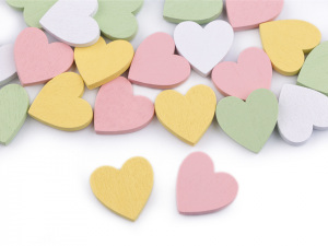 Samolepicí dřevěné srdce