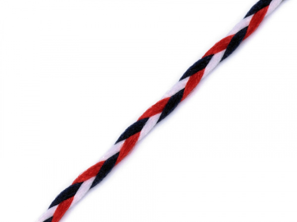 Splétaná plochá šňůra / provázek šíře 2,5 mm