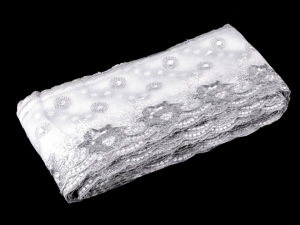 Vyšívaný prýmek na monofilu šíře 14 cm