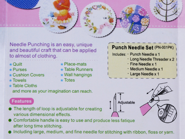 Dutá jehla / vyšívací pero - sada na vyšívání