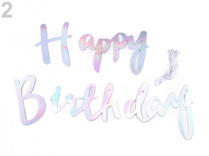 Párty dekorace / girlanda Happy Birthday